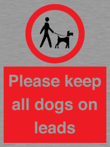 Please keep all dogs on leads